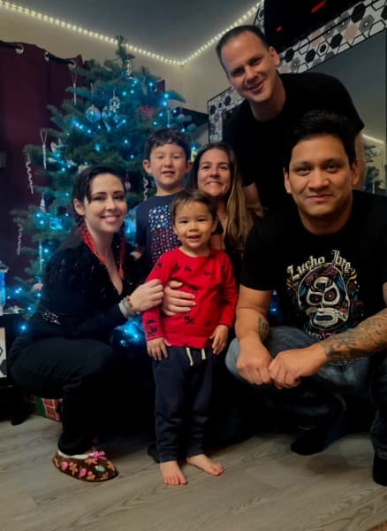 Anthony Dang with his family